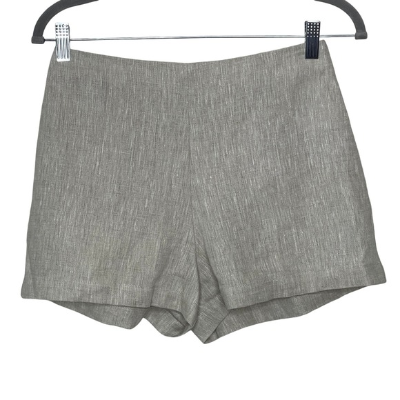 Reformation Pants - Reformation Oatmeal Beige 100% Linen High Rise Tailored Shorts Size 2